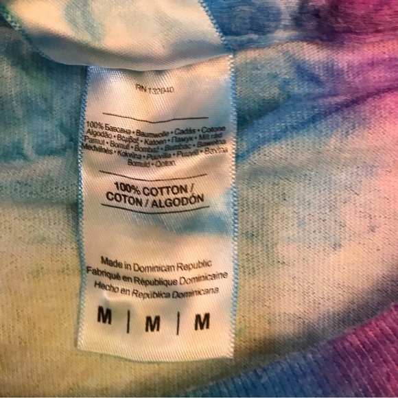 Colortone Be Kind Tie Dye Graphic Tee Adult Size Medium Neon Colors Unisex Swirl - Picture 7 of 9